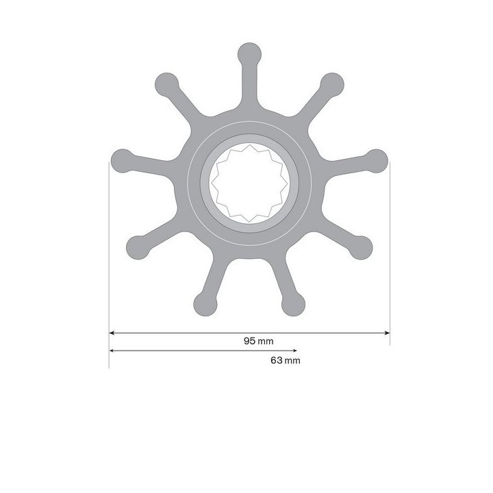 TURBINE NEOPRENE F8B-