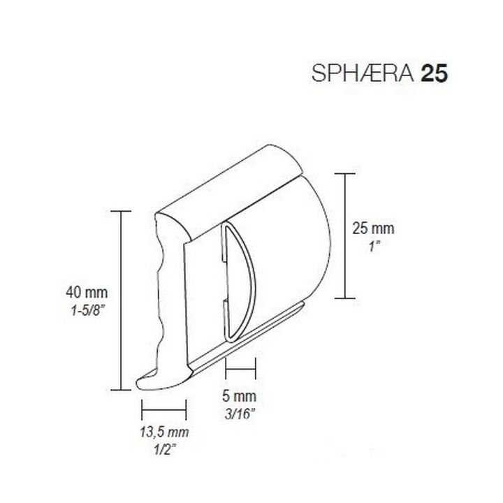 PROFIL INOX 25MM 12M