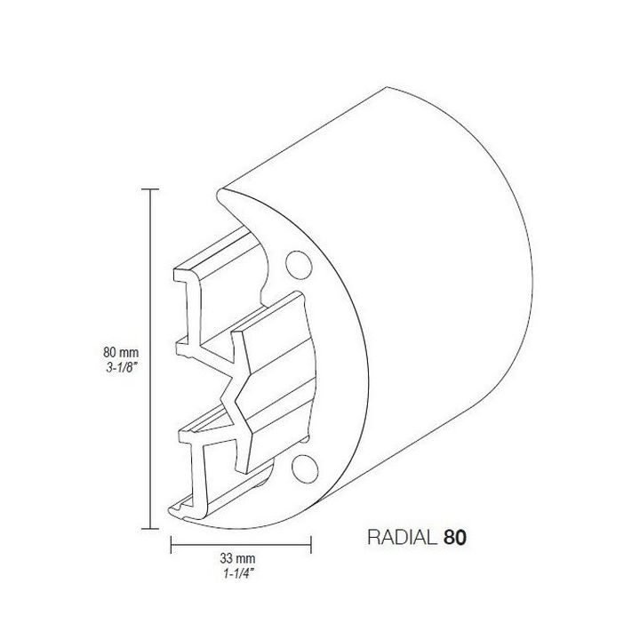 PROFIL EXTERNE RADIAL 80 - 24M