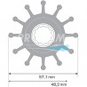 TURBINE JMP MOYEU 12 CANNELURES 12 PALES