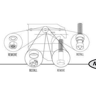 ANTIVOL EMBASE INOX JOHNSON EVINRUDE