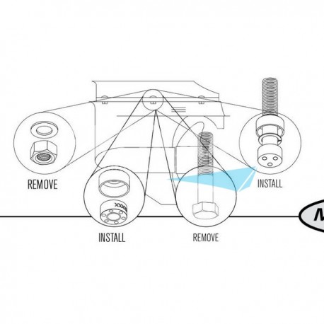 ANTIVOL EMBASE INOX JOHNSON EVINRUDE