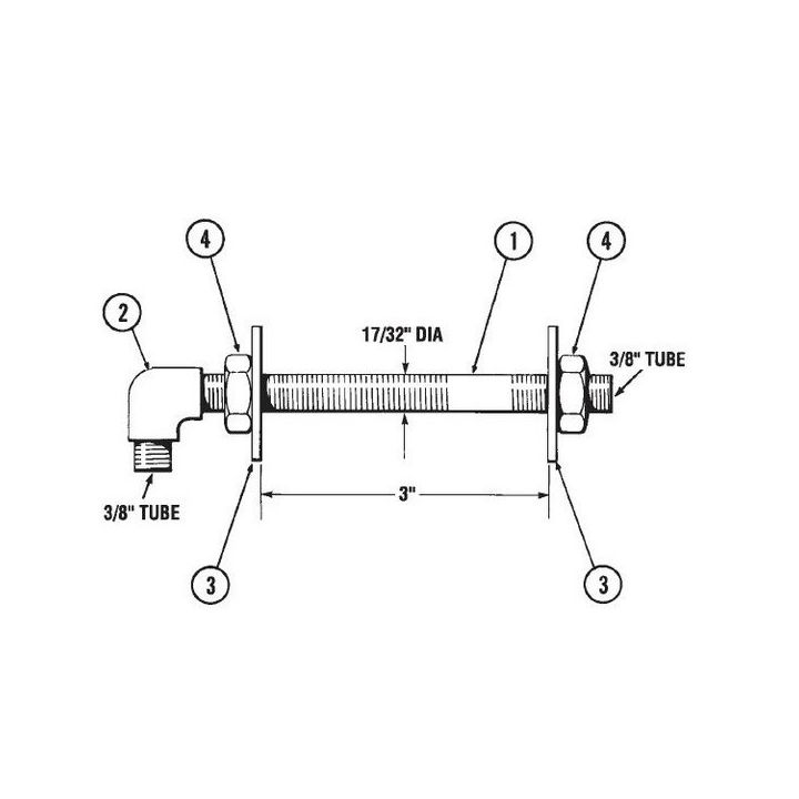 KIT PASSE CLOISON 75MM RACCORD 3/8"