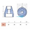 ANODE ZINC - OGIVE YANMAR STERNDRIVE