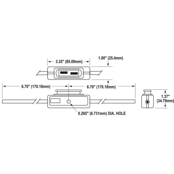 PORTE FUSIBLE VOLANT AVEC COUVERCLE 60A MAX