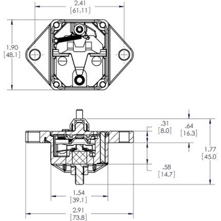 DISJONCTEUR BUSSMANN 285 ENCASTRÉ 70A