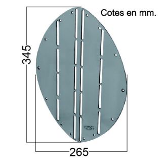 PROTECTEUR D'ETRAVE INOX - 265x345MM