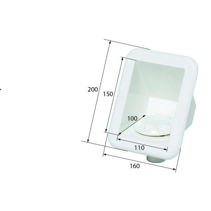 BOITE A ENCASTRER + NABLE BLANC FUEL Ø38MM